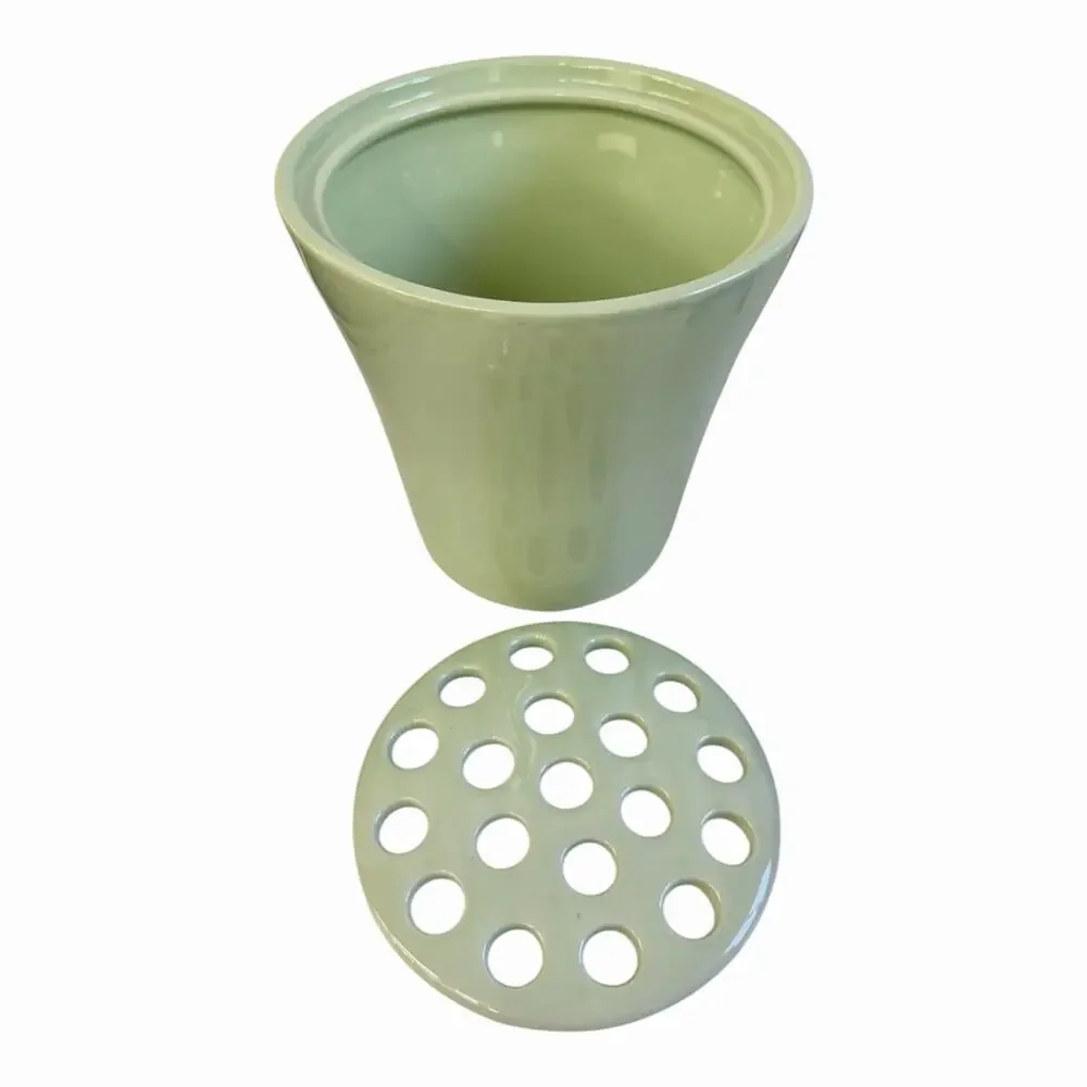 Southern Living At Home “Arrange It Easy” Vase with Removable Flower Frog Green